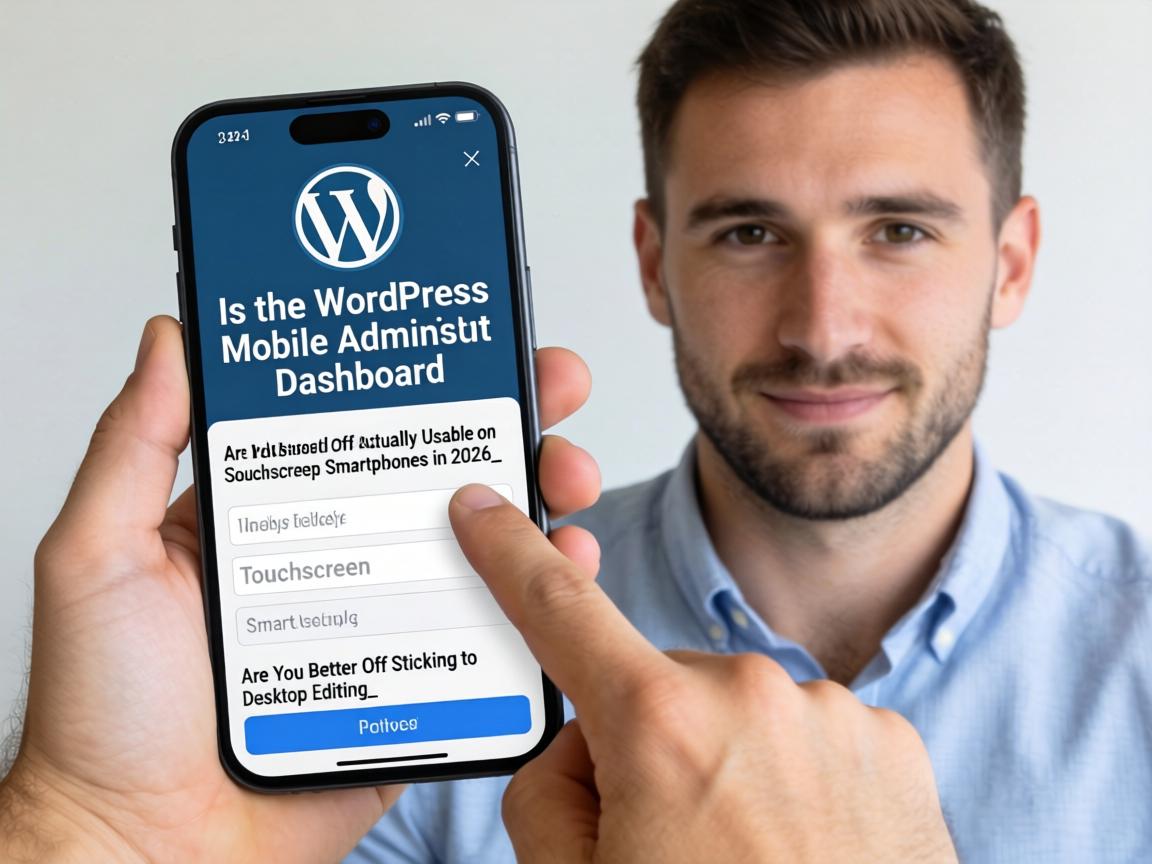 Is the WordPress Mobile Admin Dashboard Actually Usable on Touchscreen Smartphones in 2026, or Are You Better Off Sticking to Desktop Editing_