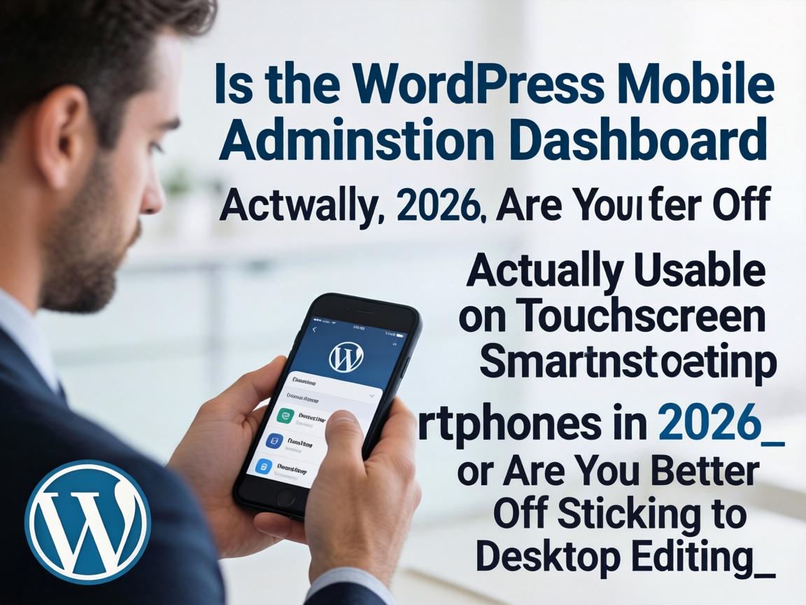 Is the WordPress Mobile Admin Dashboard Actually Usable on Touchscreen Smartphones in 2026, or Are You Better Off Sticking to Desktop Editing_