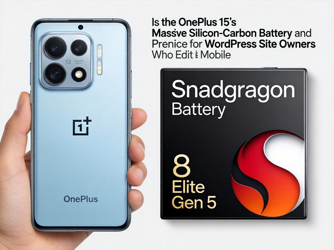Is the OnePlus 15's Massive Silicon-Carbon Battery and Snapdragon 8 Elite Gen 5 Worth the Premium Price for WordPress Site Owners Who Edit on Mobile
