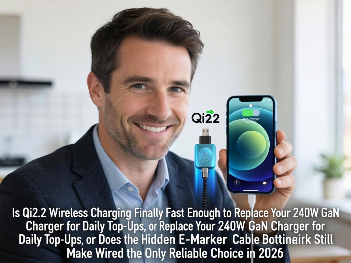 Is Qi2.2 Wireless Charging Finally Fast Enough to Replace Your 240W GaN Charger for Daily Top-Ups, or Does the Hidden E-Marker Cable Bottleneck Still Make Wired the Only Reliable Choice in 2026
