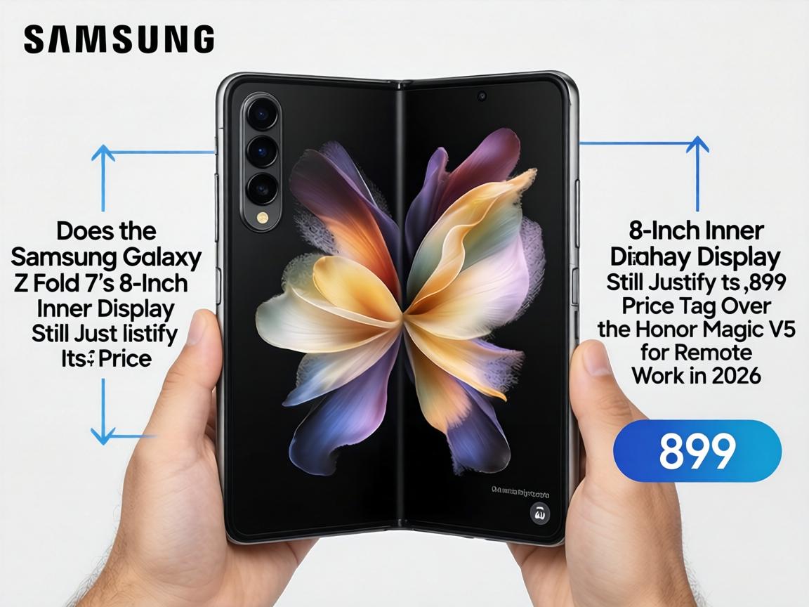 Does the Samsung Galaxy Z Fold 7's 8-Inch Inner Display Still Justify Its $1,899 Price Tag Over the Honor Magic V5 for Remote Work in 2026