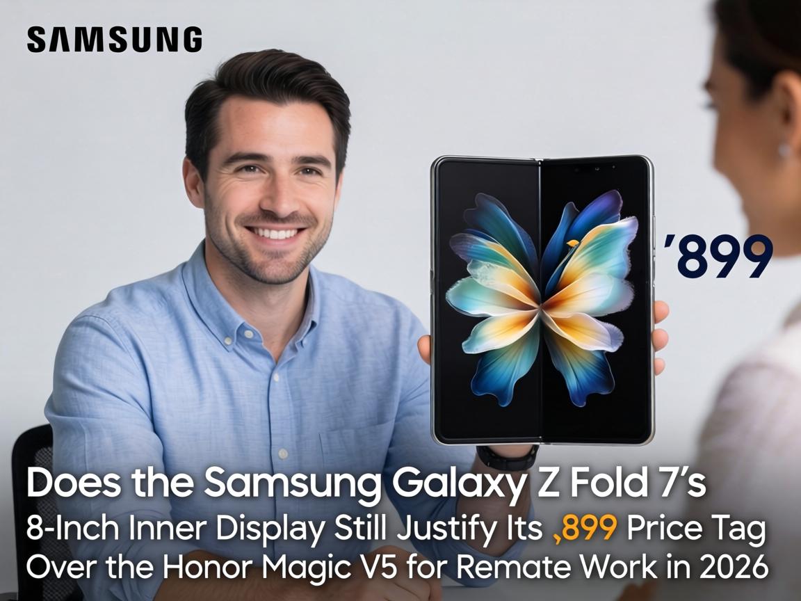 Does the Samsung Galaxy Z Fold 7's 8-Inch Inner Display Still Justify Its $1,899 Price Tag Over the Honor Magic V5 for Remote Work in 2026