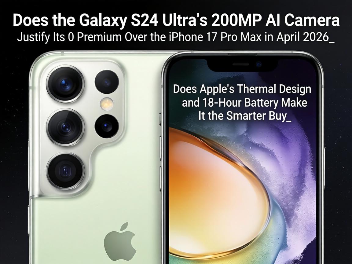 Does the Galaxy S26 Ultra's 200MP AI Camera Justify Its $100 Premium Over the iPhone 17 Pro Max in April 2026, or Does Apple's Thermal Design and 18-Hour Battery Make It the Smarter Buy_