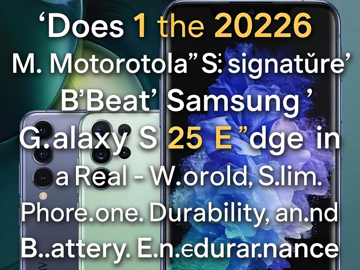 Does the 2026 Motorola Signature Beat Samsung's Galaxy S25 Edge in Real-World Slim Phone Durability and Battery Endurance